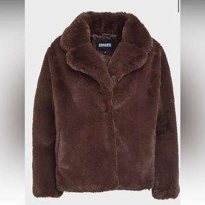 Apparis Milly faux fur coat in brown